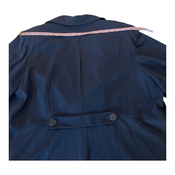 Lane Bryant Navy Blue One Button Closure Sharp Shoulder Blazer Jacket 26/28 - Picture 10 of 13